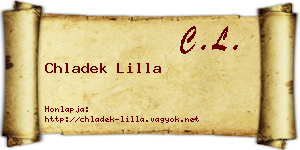 Chladek Lilla névjegykártya